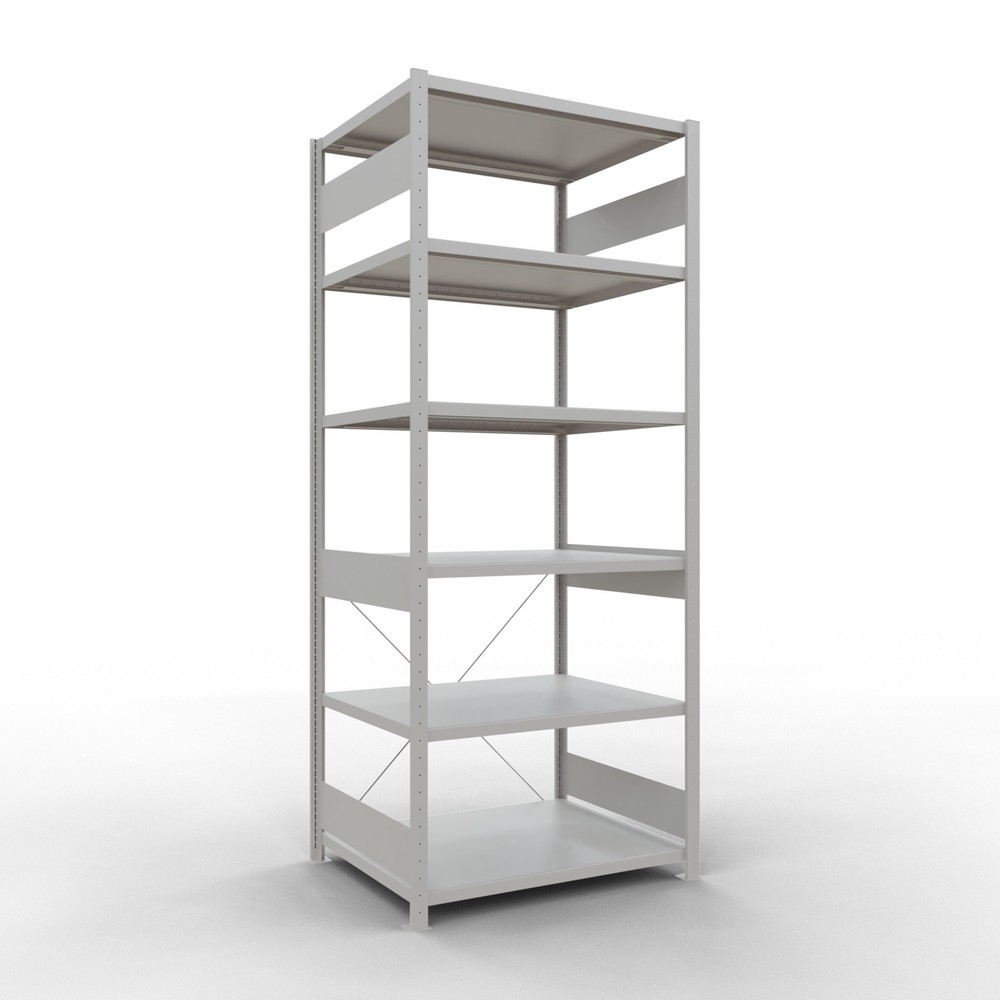 Illustration du produit: SCHULTE Rayonnage à tablettes gris clair, charge par tablette 330 kg, HxlxP 2 500 x 1 060 x 836 mm