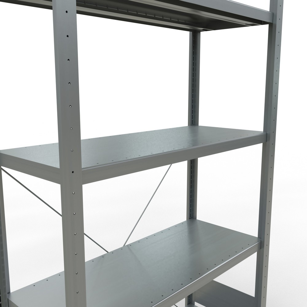 Produktabbildung Nr. 5: SCHULTE Rayonnage à tablettes galvanisé avec 5 tablettes en tôle d’acier, charge par tablette 330 kg, HxlxP 2 000 x 1 060 x 436 mm