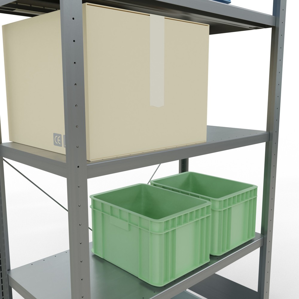 Produktabbildung Nr. 4: SCHULTE Rayonnage à tablettes galvanisé avec 5 tablettes en tôle d’acier, charge par tablette 330 kg, HxlxP 2 000 x 1 060 x 536 mm