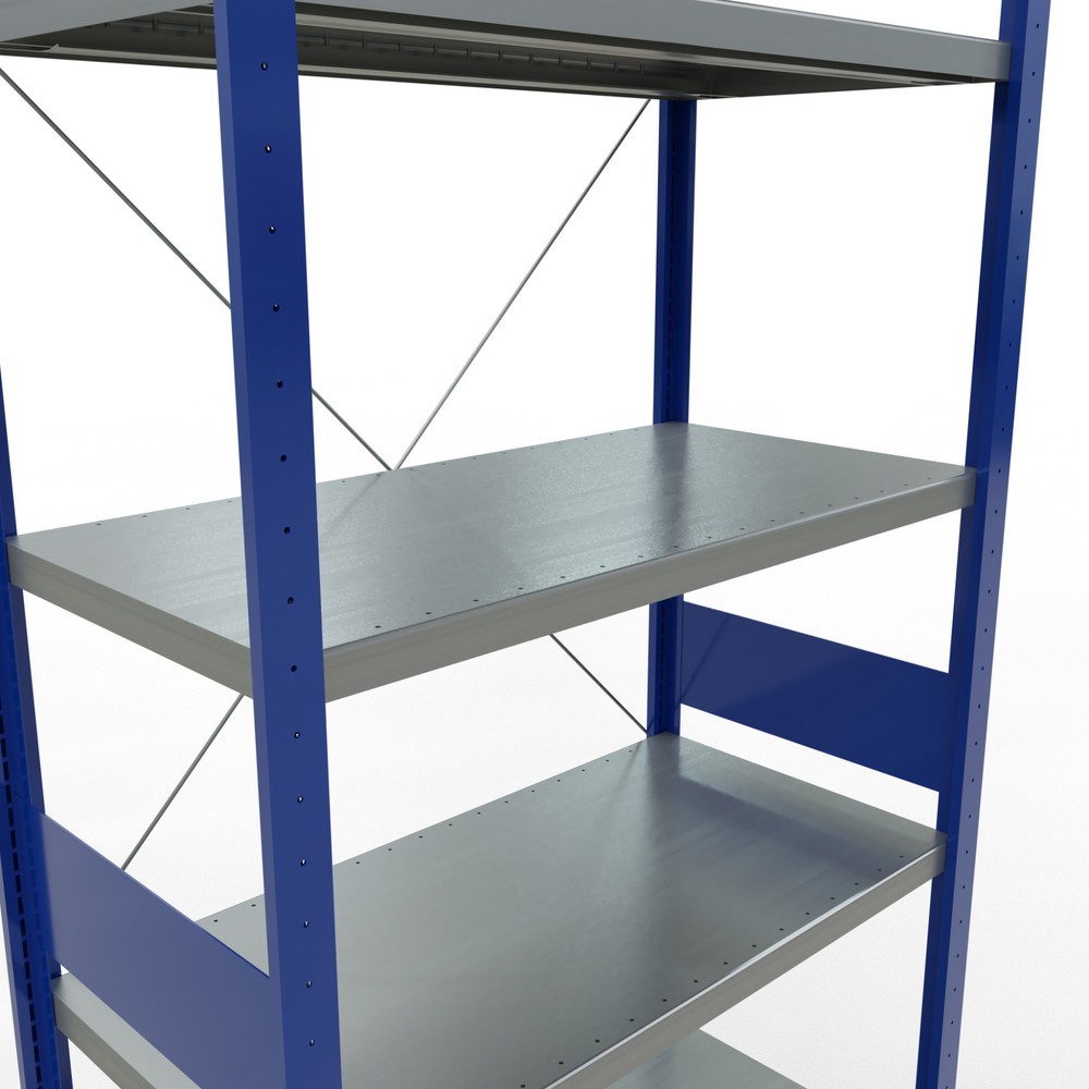 Produktabbildung Nr. 5: SCHULTE Rayonnage à tablettes, bleu gentiane / galvanisé, charge par tablette 330 kg, HxlxP 3 000 x 1 060 x 536 mm