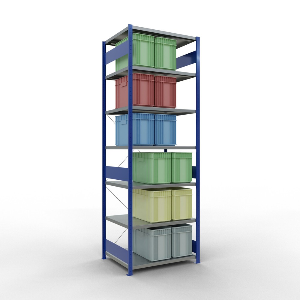 Produktabbildung Nr. 3: SCHULTE Rayonnage à tablettes, bleu gentiane / galvanisé, charge par tablette 330 kg, HxlxP 3 000 x 1 060 x 836 mm