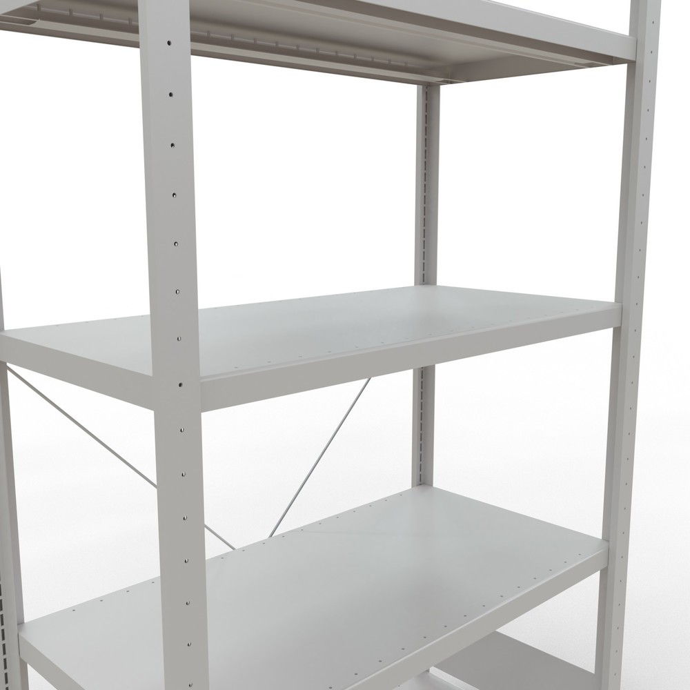 Produktabbildung Nr. 5: SCHULTE Rayonnage à tablettes gris clair avec 5 tablettes en tôle d’acier, charge par tablette 330 kg, HxlxP 2 000 x 1 060 x 536 mm