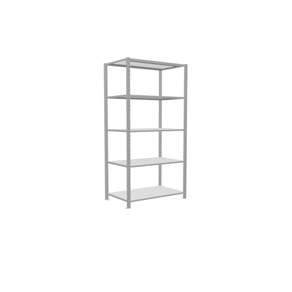 Produktabbildung Nr. 2: SCHULTE Rayonnage à tablettes gris clair avec 5 tablettes en tôle d’acier, charge par tablette 330 kg, HxlxP 2 000 x 1 060 x 636 mm