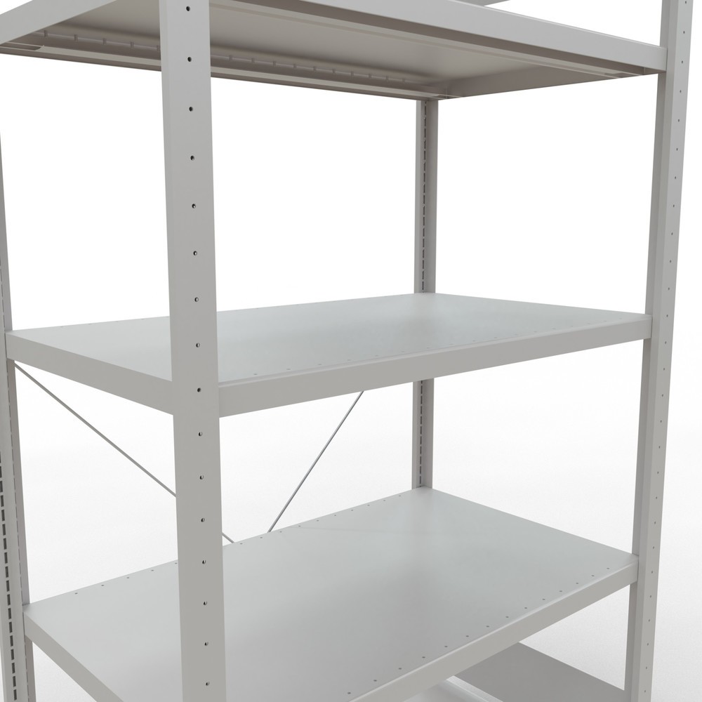 Produktabbildung Nr. 5: SCHULTE Rayonnage à tablettes gris clair avec 5 tablettes en tôle d’acier, charge par tablette 330 kg, HxlxP 2 000 x 1 060 x 636 mm