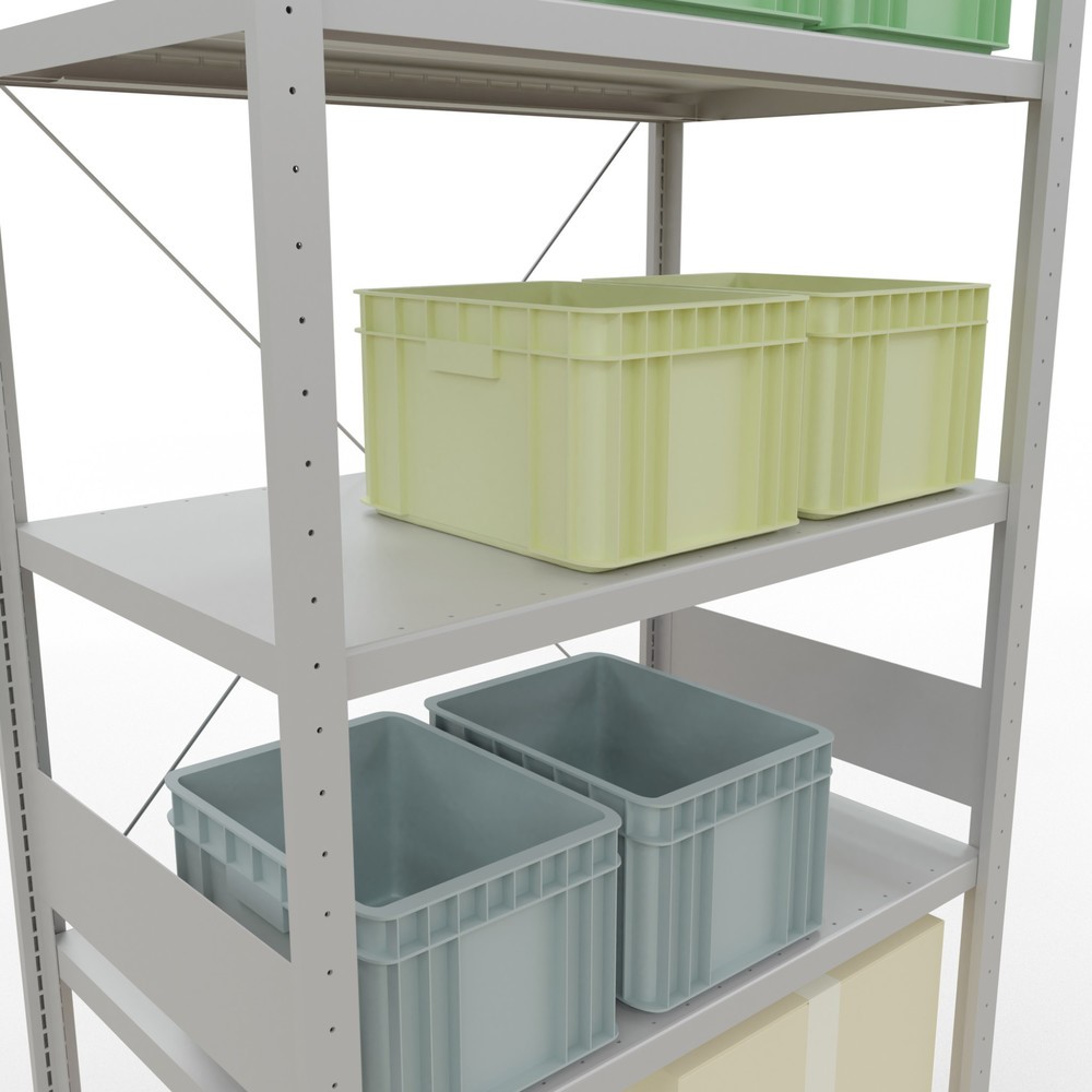 Produktabbildung Nr. 4: SCHULTE Rayonnage à tablettes gris clair, charge par tablette 330 kg, HxlxP 3 000 x 1 060 x 636 mm