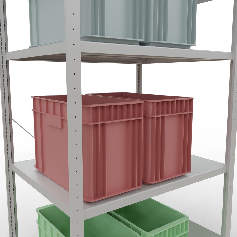 Produktabbildung Nr. 4: SCHULTE Rayonnage à tablettes gris clair avec 5 tablettes en tôle d’acier, charge par tablette 330 kg, HxlxP 2 000 x 1 060 x 836 mm