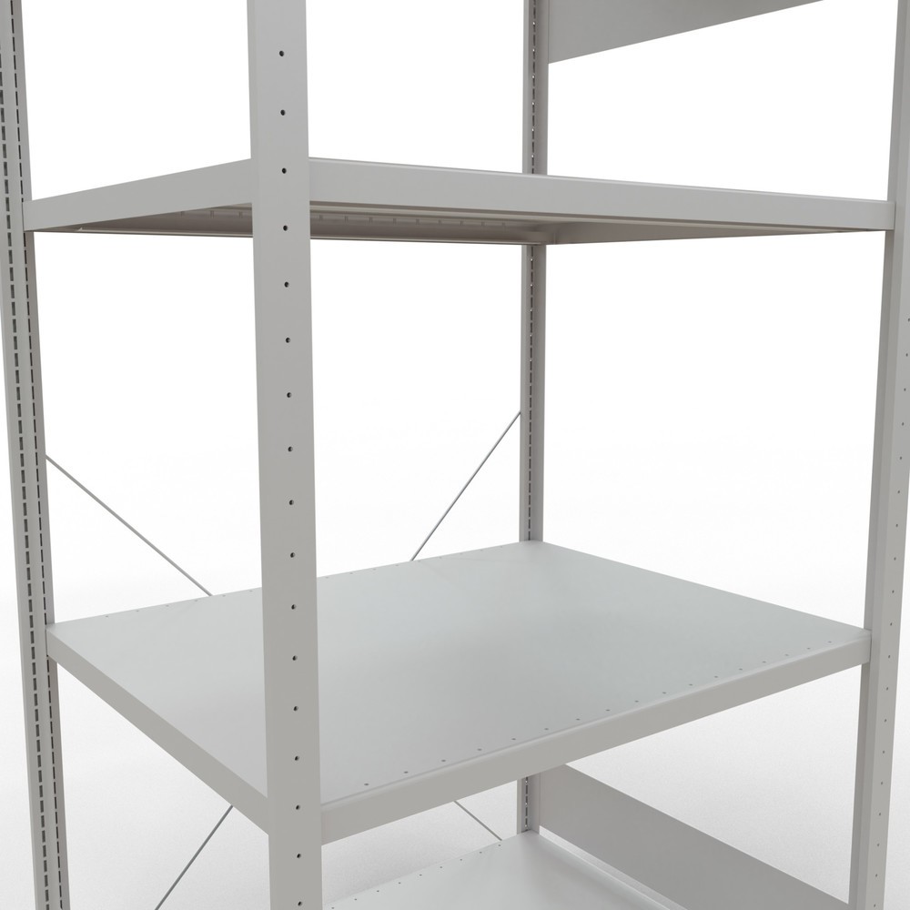 Produktabbildung Nr. 5: SCHULTE Rayonnage à tablettes gris clair avec 5 tablettes en tôle d’acier, charge par tablette 330 kg, HxlxP 2 000 x 1 060 x 836 mm