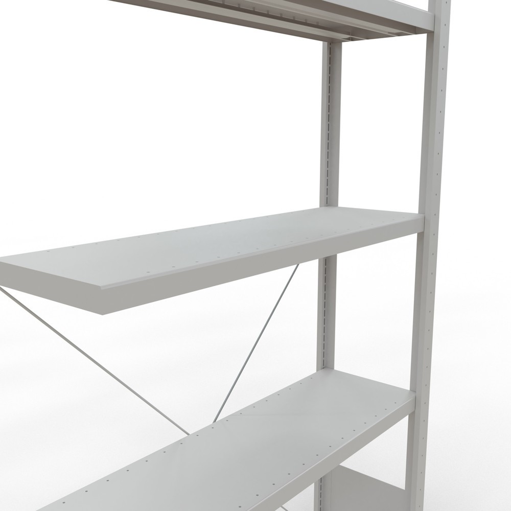 Produktabbildung Nr. 5: Rayonnage à tablettes SCHULTE, système à emboîter, travée auxiliaire, charge par tablette 330 kg, gris clair, HxlxP 2000 x 1000 x 300 mm
