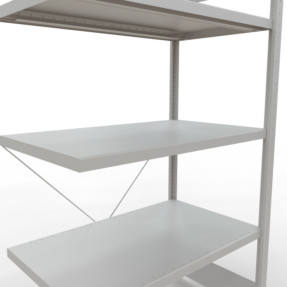 Produktabbildung Nr. 5: Rayonnage à tablettes SCHULTE, système à emboîter, travée auxiliaire, charge par tablette 330 kg, gris clair, HxlxP 2000 x 1000 x 600 mm