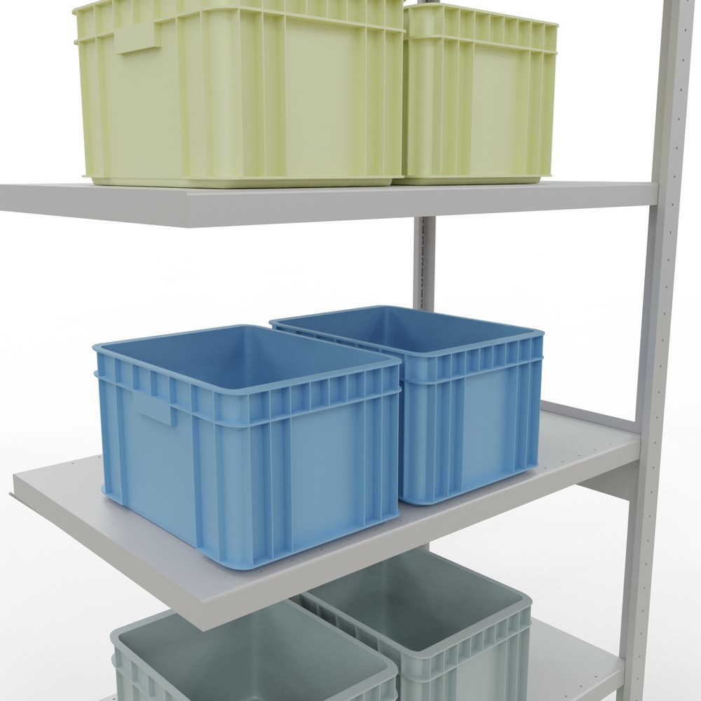 Produktabbildung Nr. 4: Rayonnage à tablettes SCHULTE, système à emboîter, travée auxiliaire, charge par tablette 330 kg, gris clair, HxlxP 2500 x 1000 x 600 mm