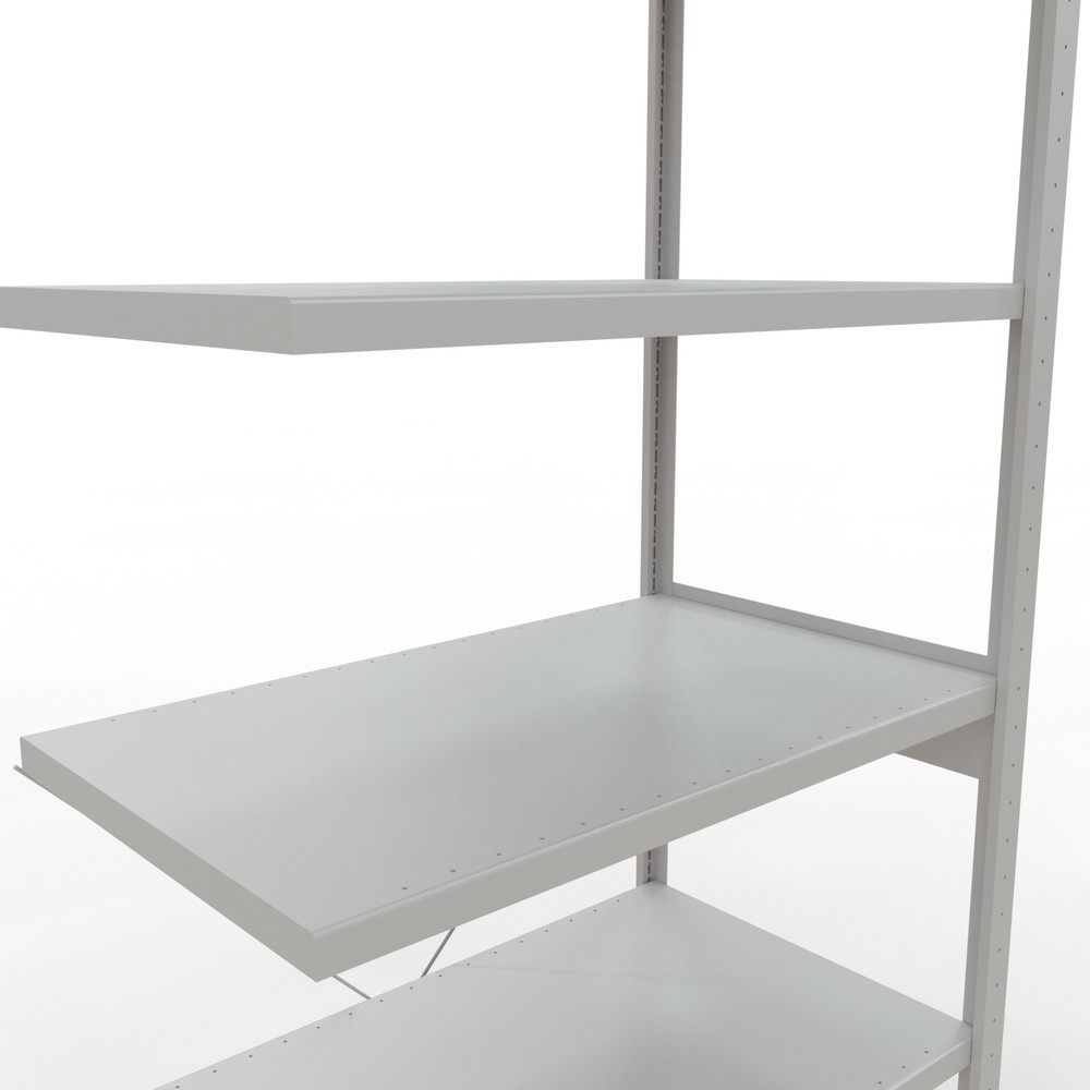 Produktabbildung Nr. 5: Rayonnage à tablettes SCHULTE, système à emboîter, travée auxiliaire, charge par tablette 330 kg, gris clair, HxlxP 2500 x 1000 x 600 mm