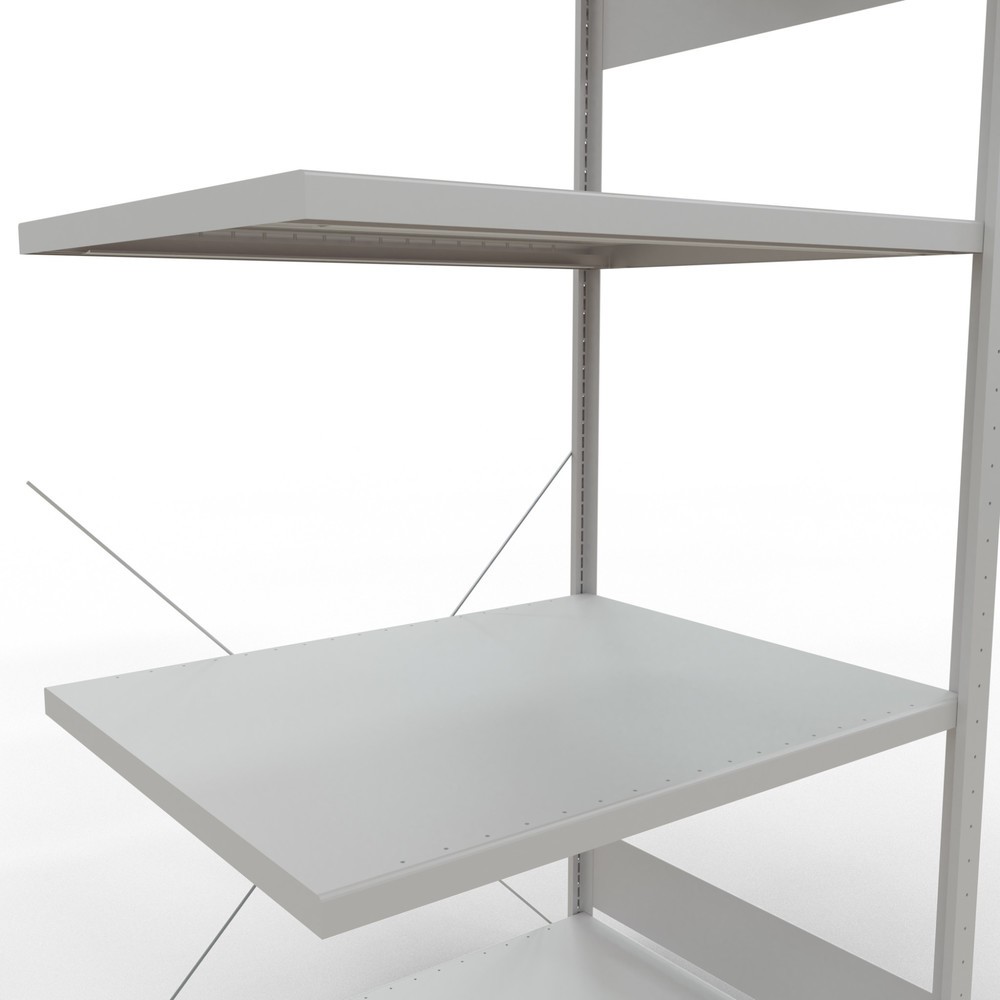 Produktabbildung Nr. 5: Rayonnage à tablettes SCHULTE, système à emboîter, travée auxiliaire, charge par tablette 330 kg, gris clair, HxlxP 2000 x 1000 x 800 mm