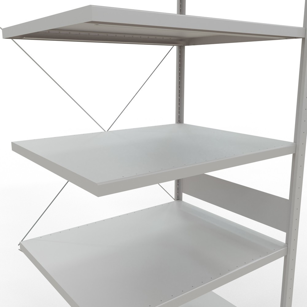 Produktabbildung Nr. 5: Rayonnage à tablettes SCHULTE, système à emboîter, travée auxiliaire, charge par tablette 330 kg, gris clair, H x l x P 3 000 x 1 000 x 800 mm