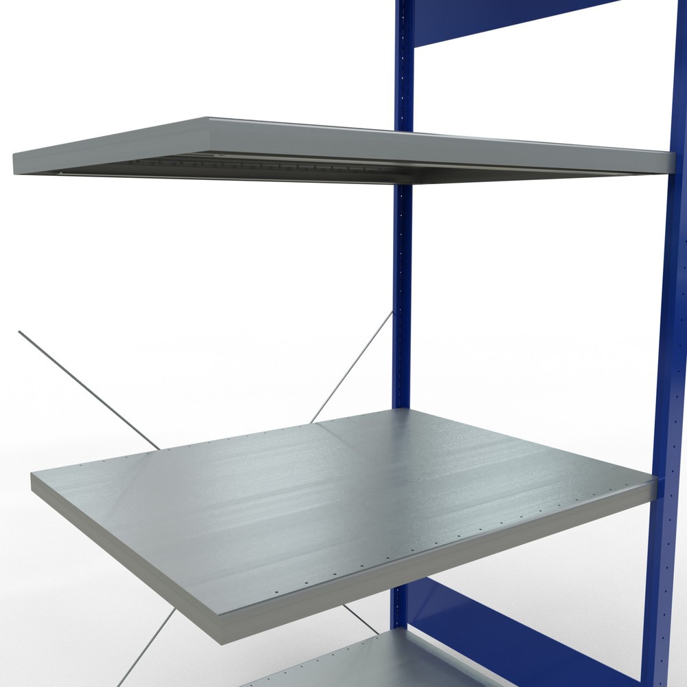 Produktabbildung Nr. 5: Rayonnage à tablettes SCHULTE, montage par enfichage, travée auxiliaire, charge par tablette 330 kg, bleu gentiane/galvanisé, H x l x P 2000 x 1000 x 800 mm