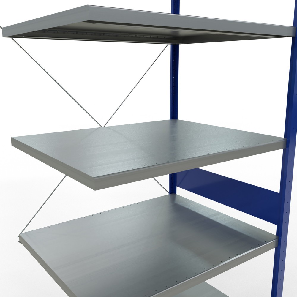Produktabbildung Nr. 5: Rayonnage à tablettes SCHULTE, montage par enfichage, travée auxiliaire, charge par tablette 330 kg, bleu gentiane/galvanisé, H x l x P 3 000 x 1000 x 800 mm