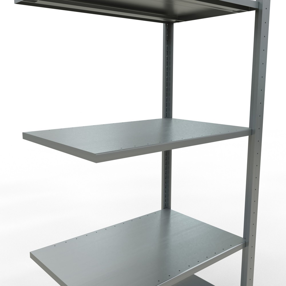 Produktabbildung Nr. 4: Rayonnage à tablettes SCHULTE, système à emboîter, travée auxiliaire, CT 150 kg, gris clair, HxlxP 2 000 x 750 x 500 mm