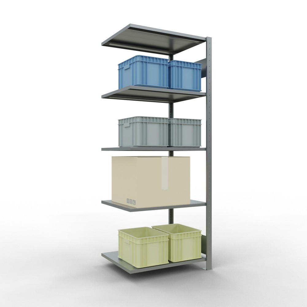 Produktabbildung Nr. 2: Rayonnage à tablettes SCHULTE, système à emboîter, travée auxiliaire, CT 150 kg, galvanisé, HxlxP 2 000 x 750 x 600 mm