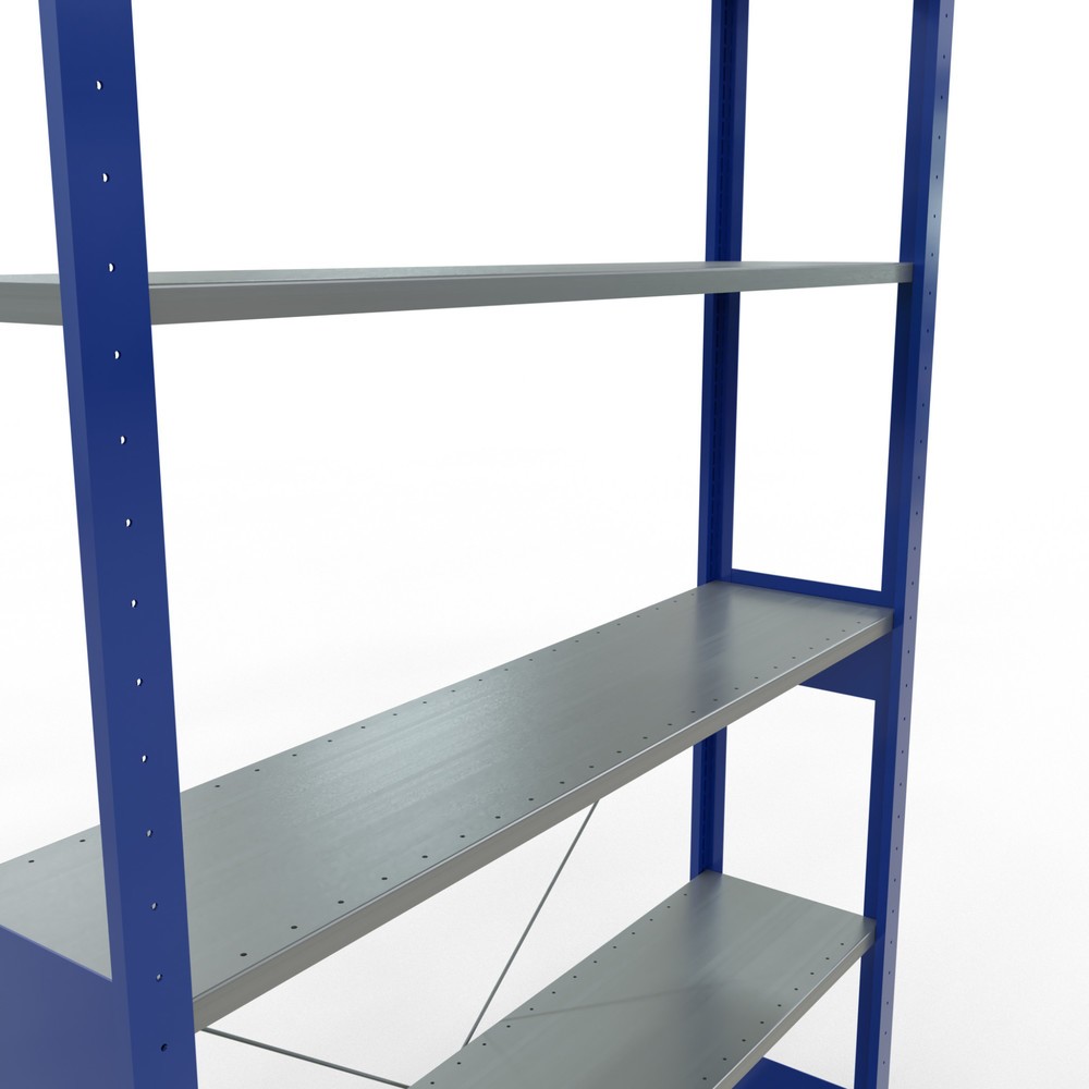 Produktabbildung Nr. 2: SCHULTE Rayonnage à tablettes, bleu gentiane / galvanisé, charge par tablette 150 kg, HxlxP 2 500 x 1 360 x 336 mm