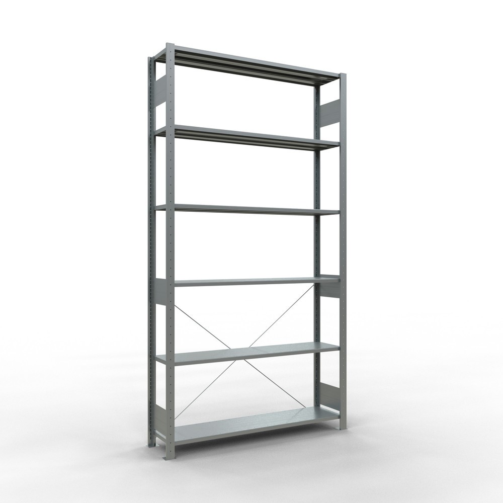 Illustration du produit: SCHULTE Rayonnage à tablettes galvanisé, charge par tablette 150 kg, HxlxP 2 500 x 1 360 x 336 mm