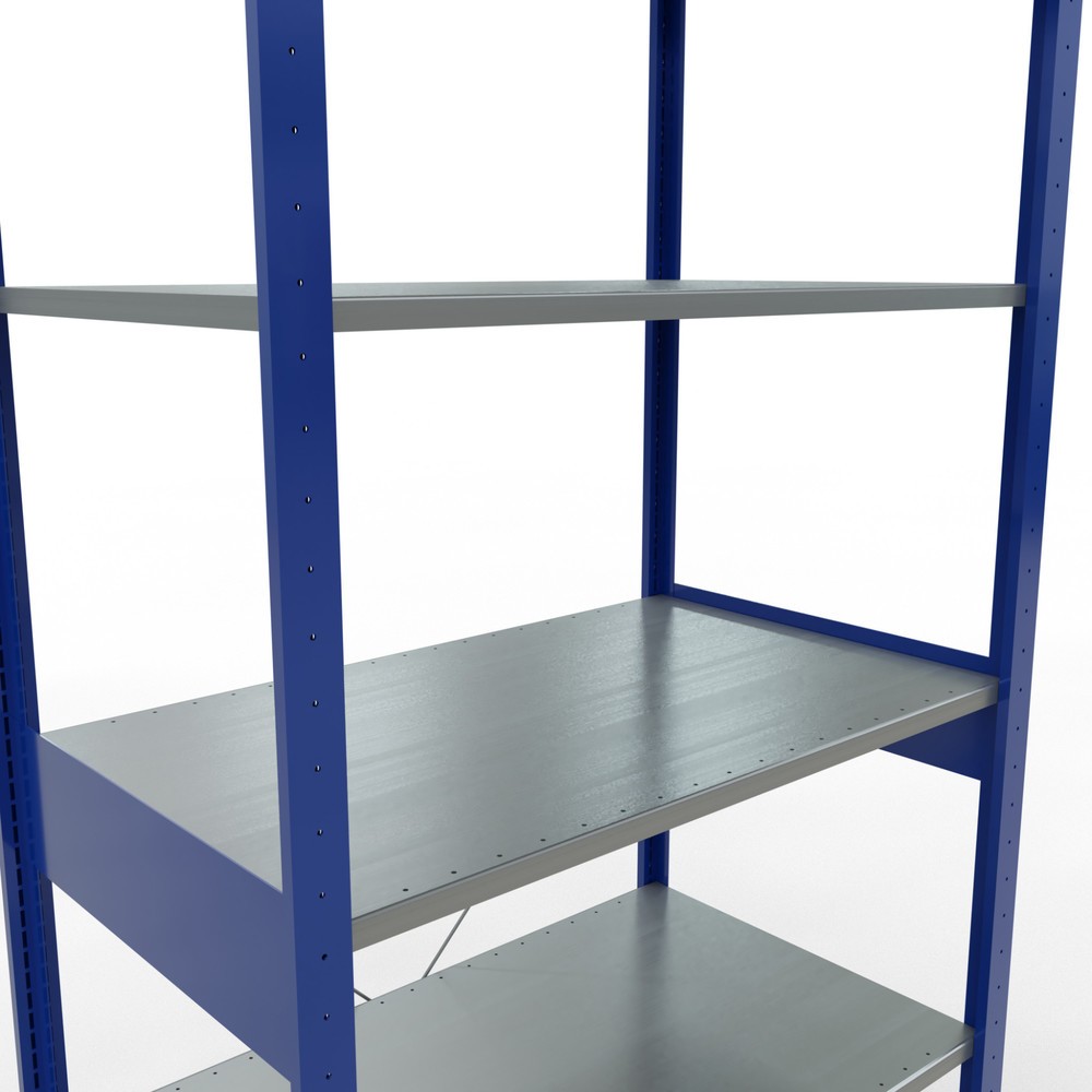 N° de l'image du produit 2 : SCHULTE Rayonnage à tablettes, bleu gentiane / galvanisé, charge par tablette 150 kg, HxlxP 2 500 x 1 060 x 636 mm