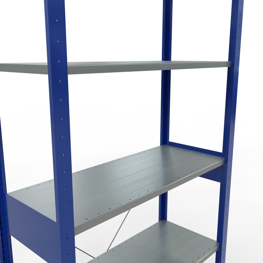 Produktabbildung Nr. 2: SCHULTE Rayonnage à tablettes, bleu gentiane / galvanisé, charge par tablette 150 kg, HxlxP 2 500 x 1 060 x 436 mm
