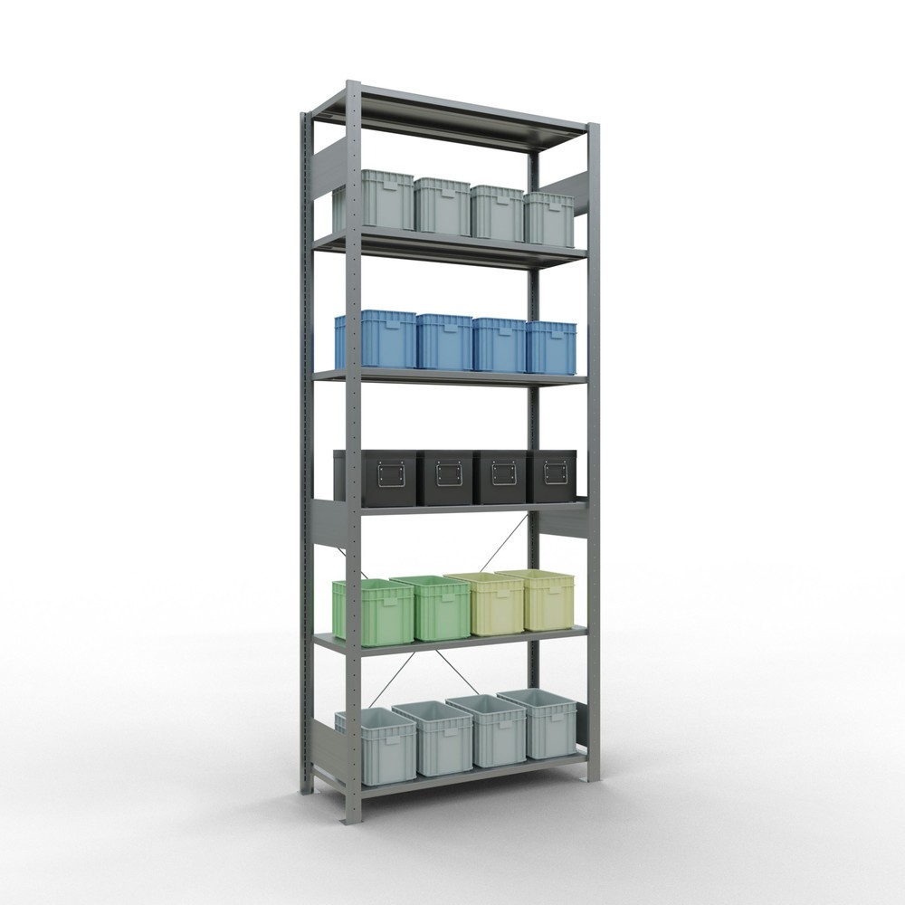 Produktabbildung Nr. 3: SCHULTE Rayonnage à tablettes galvanisé, charge par tablette 150 kg, HxlxP 2 500 x 1 060 x 436 mm
