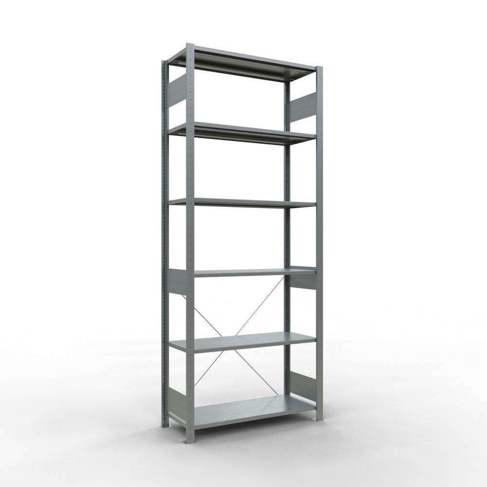 Illustration du produit: SCHULTE Rayonnage à tablettes galvanisé, charge par tablette 150 kg, HxlxP 2 500 x 1 060 x 436 mm