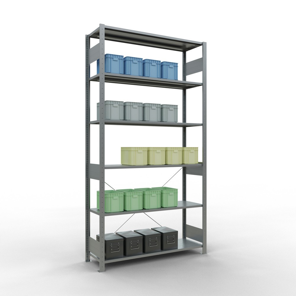 Produktabbildung Nr. 3: SCHULTE Rayonnage à tablettes galvanisé, charge par tablette 150 kg, HxlxP 2 500 x 1 360 x 436 mm