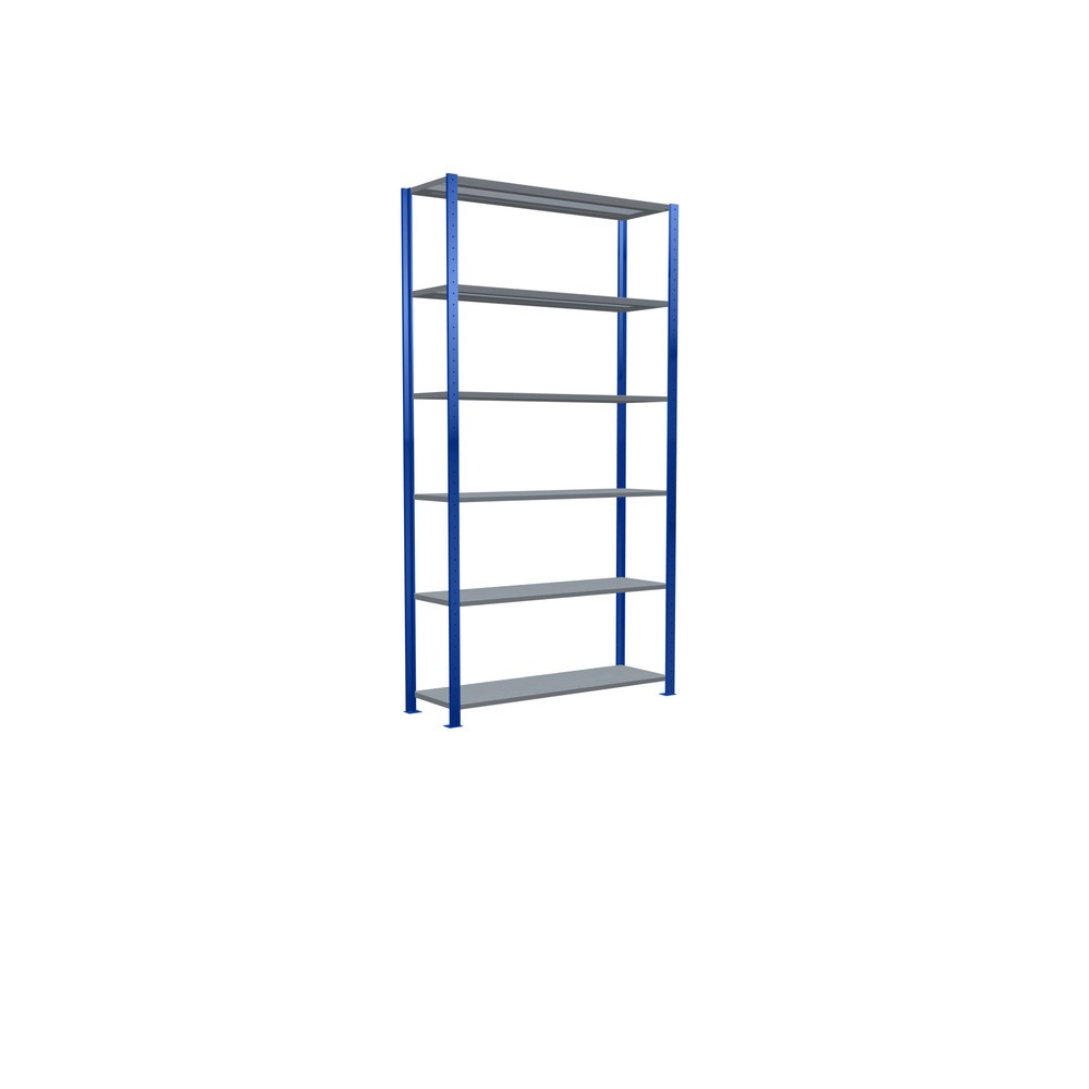 Produktabbildung Nr. 2: SCHULTE Rayonnage à tablettes, bleu gentiane / galvanisé, charge par tablette 150 kg, HxlxP 2 500 x 1 360 x 436 mm