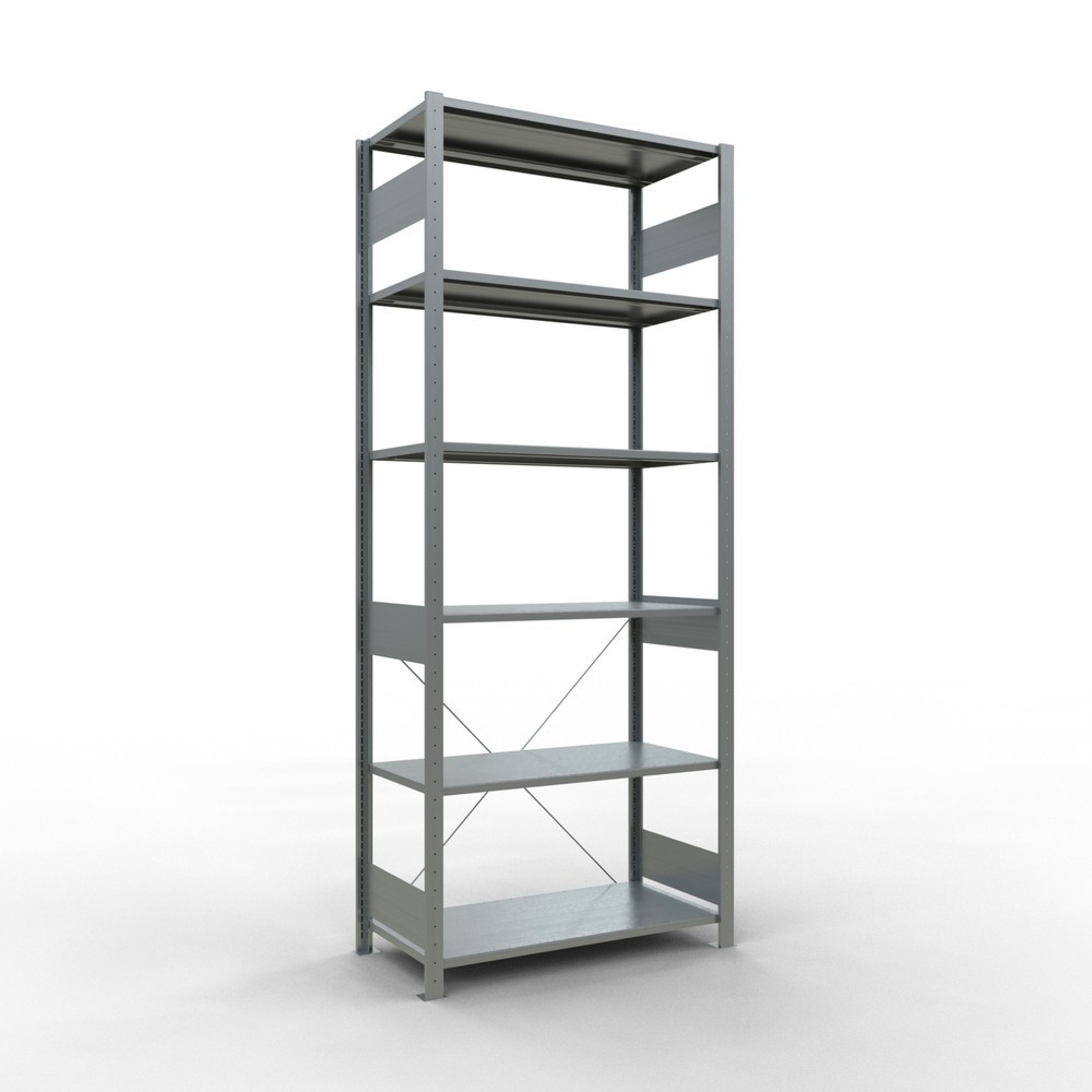 Illustration du produit: SCHULTE Rayonnage à tablettes galvanisé, charge par tablette 150 kg, HxlxP 2 500 x 1 060 x 536 mm
