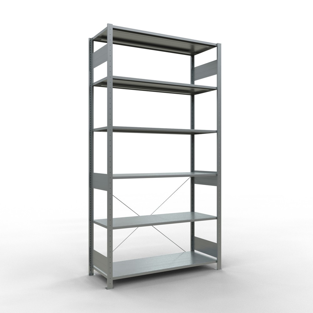 Illustration du produit: SCHULTE Rayonnage à tablettes galvanisé, charge par tablette 150 kg, HxlxP 2 500 x 1 360 x 536 mm