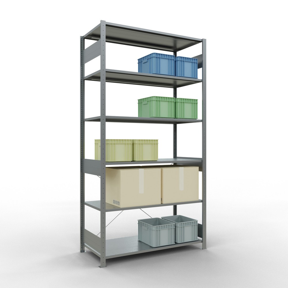 Produktabbildung Nr. 3: SCHULTE Rayonnage à tablettes galvanisé, charge par tablette 150 kg, HxlxP 2 500 x 1 360 x 636 mm