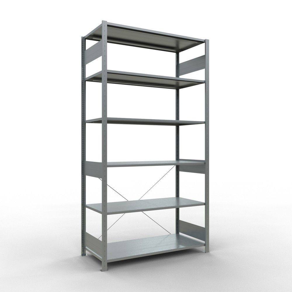 Illustration du produit: SCHULTE Rayonnage à tablettes galvanisé, charge par tablette 150 kg, HxlxP 2 500 x 1 360 x 636 mm
