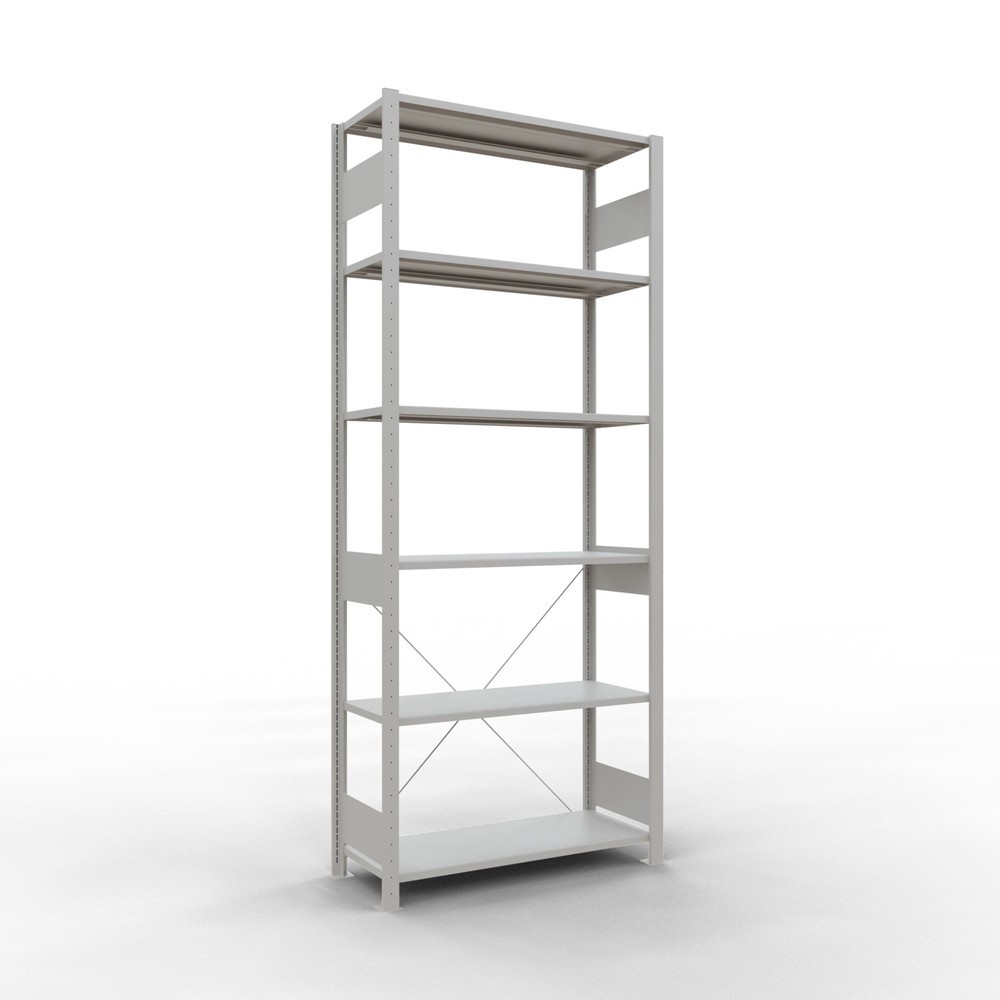 Produktabbildung Nr. 1: SCHULTE Rayonnage à tablettes gris clair, charge par tablette 150 kg, HxlxP 2 500 x 1 060 x 436 mm