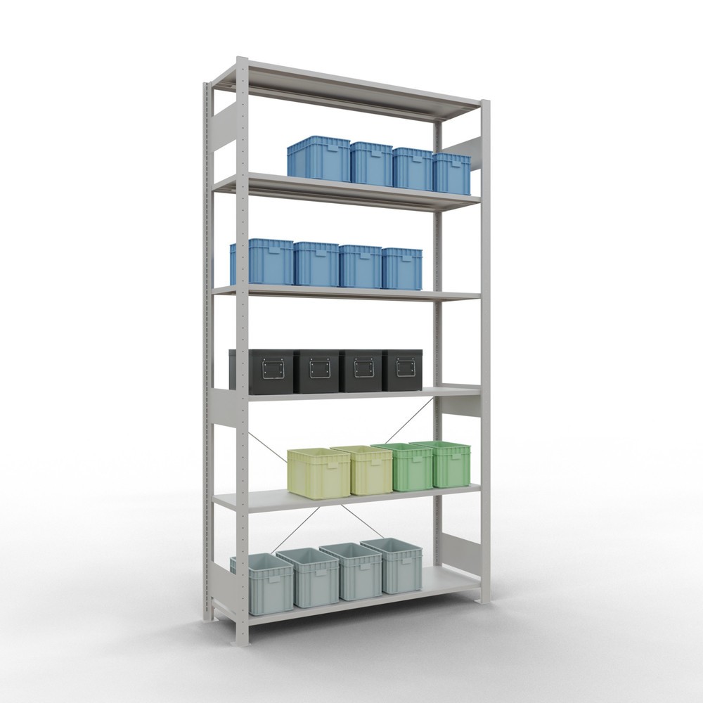 Produktabbildung Nr. 3: SCHULTE Rayonnage à tablettes gris clair, charge par tablette 150 kg, HxlxP 2 500 x 1 360 x 436 mm