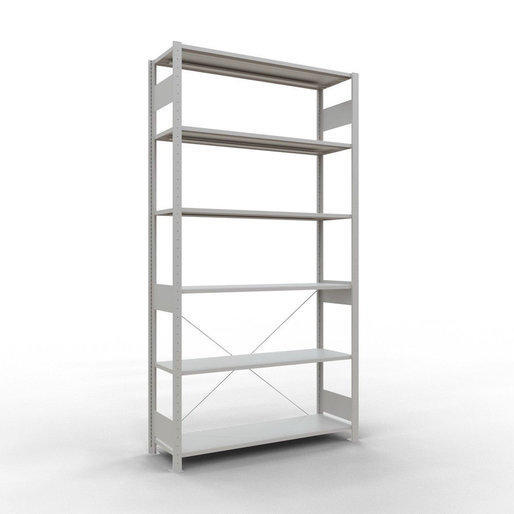 Produktabbildung Nr. 1: SCHULTE Rayonnage à tablettes gris clair, charge par tablette 150 kg, HxlxP 2 500 x 1 360 x 436 mm