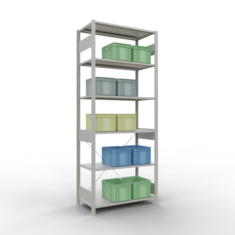 Produktabbildung Nr. 3: SCHULTE Rayonnage à tablettes gris clair, charge par tablette 150 kg, HxlxP 2 500 x 1 060 x 536 mm