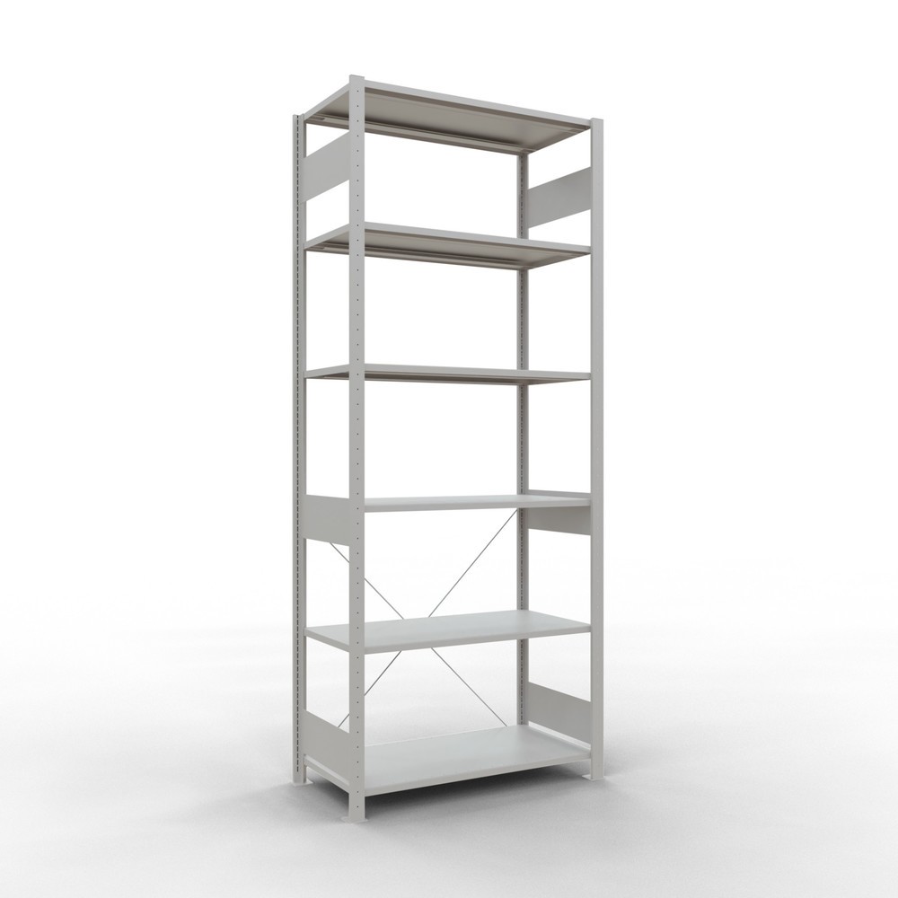 Produktabbildung Nr. 1: SCHULTE Rayonnage à tablettes gris clair, charge par tablette 150 kg, HxlxP 2 500 x 1 060 x 536 mm