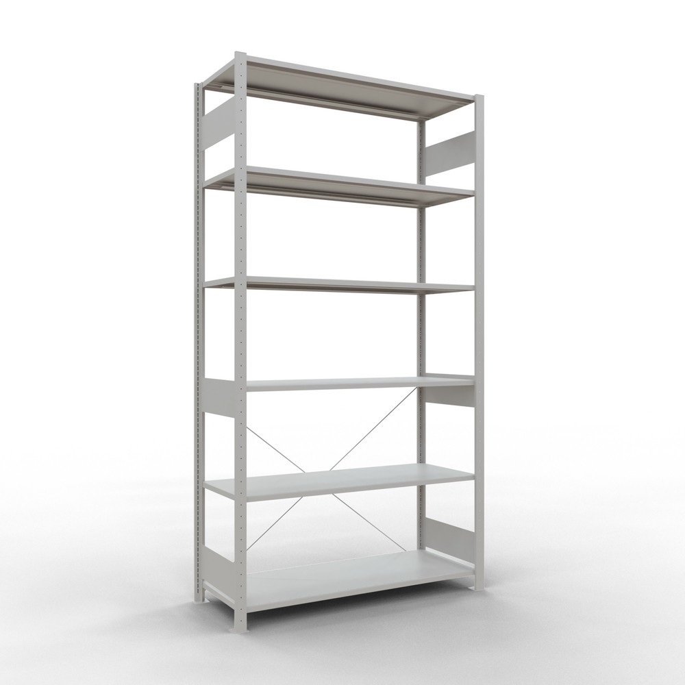 Illustration du produit: SCHULTE Rayonnage à tablettes gris clair, charge par tablette 150 kg, HxlxP 2 500 x 1 360 x 536 mm