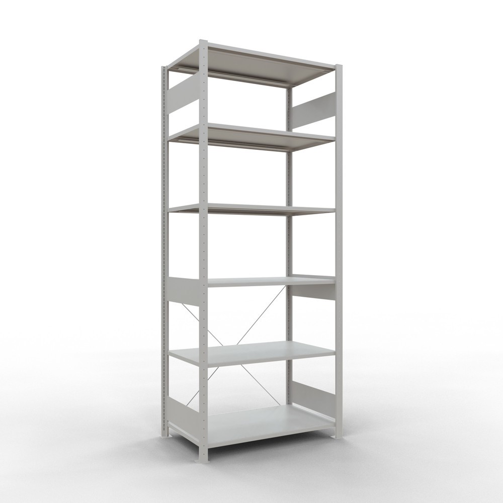 Produktabbildung Nr. 1: SCHULTE Rayonnage à tablettes gris clair, charge par tablette 150 kg, HxlxP 2 500 x 1 060 x 636 mm