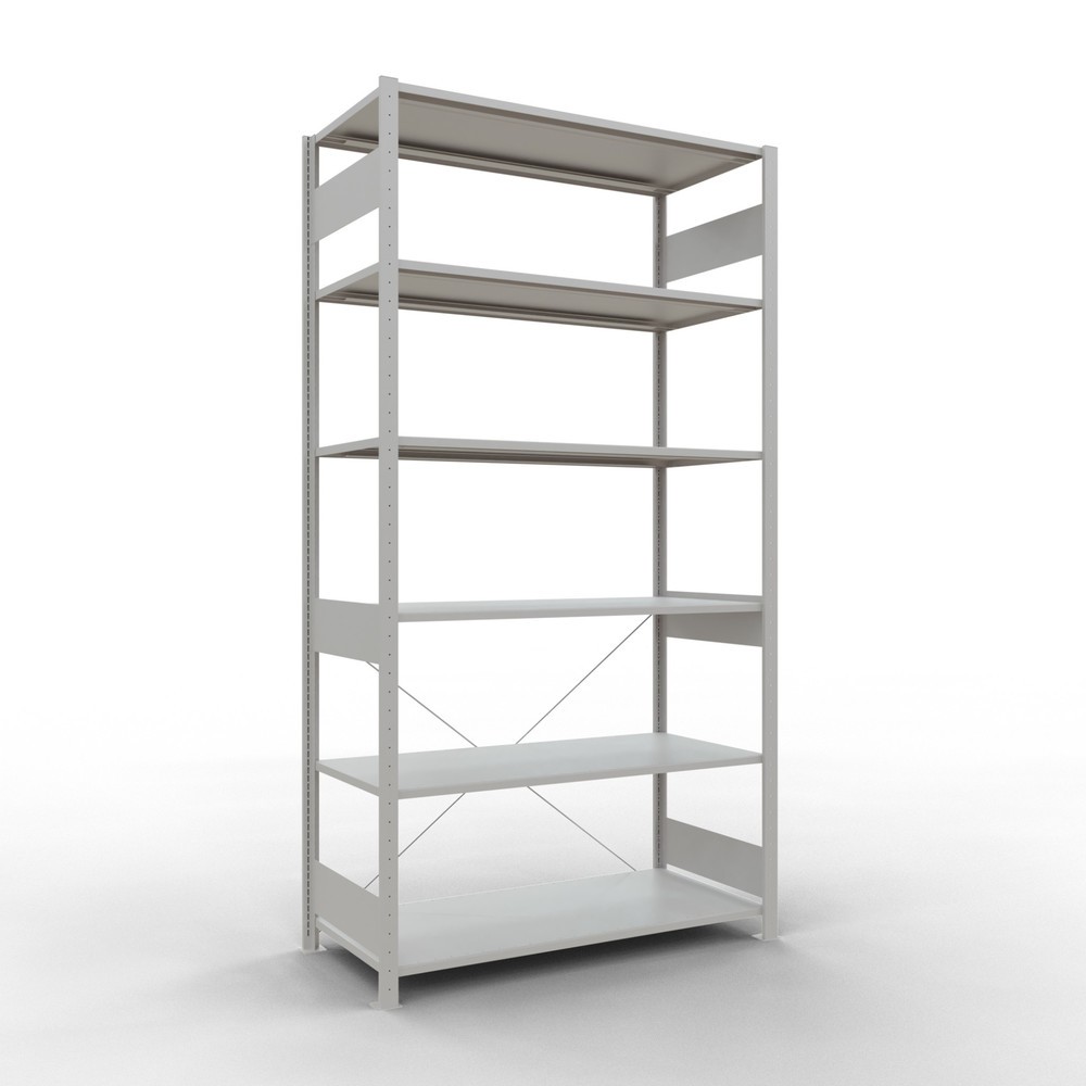 Illustration du produit: SCHULTE Rayonnage à tablettes gris clair, charge par tablette 150 kg, HxlxP 2 500 x 1 360 x 636 mm