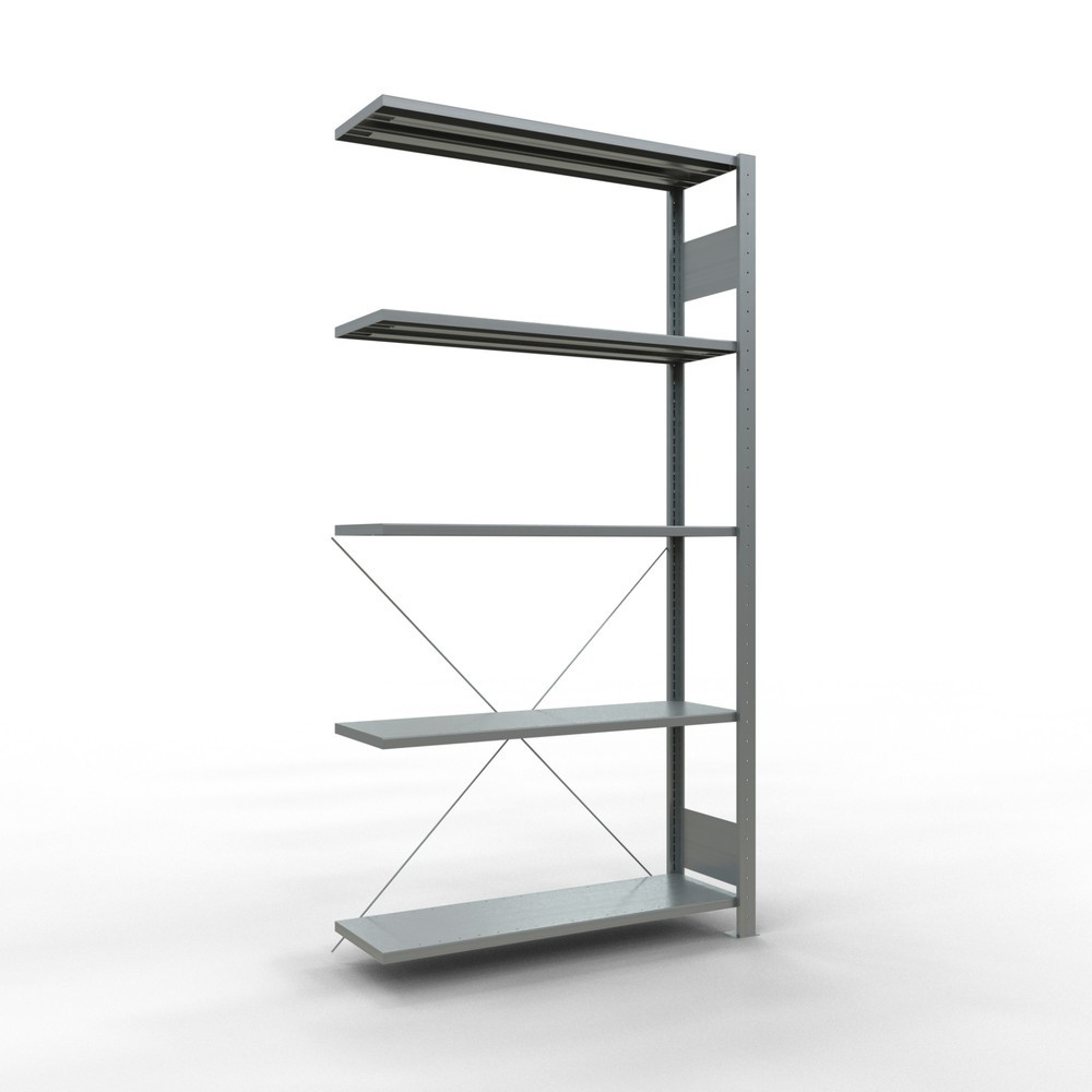 Produktabbildung Nr. 1: Rayonnage à tablettes SCHULTE, système enfichable, travée auxiliaire, CT 150 kg, galvanisé, H x l x P 2 000 x 1 000 x 300 mm