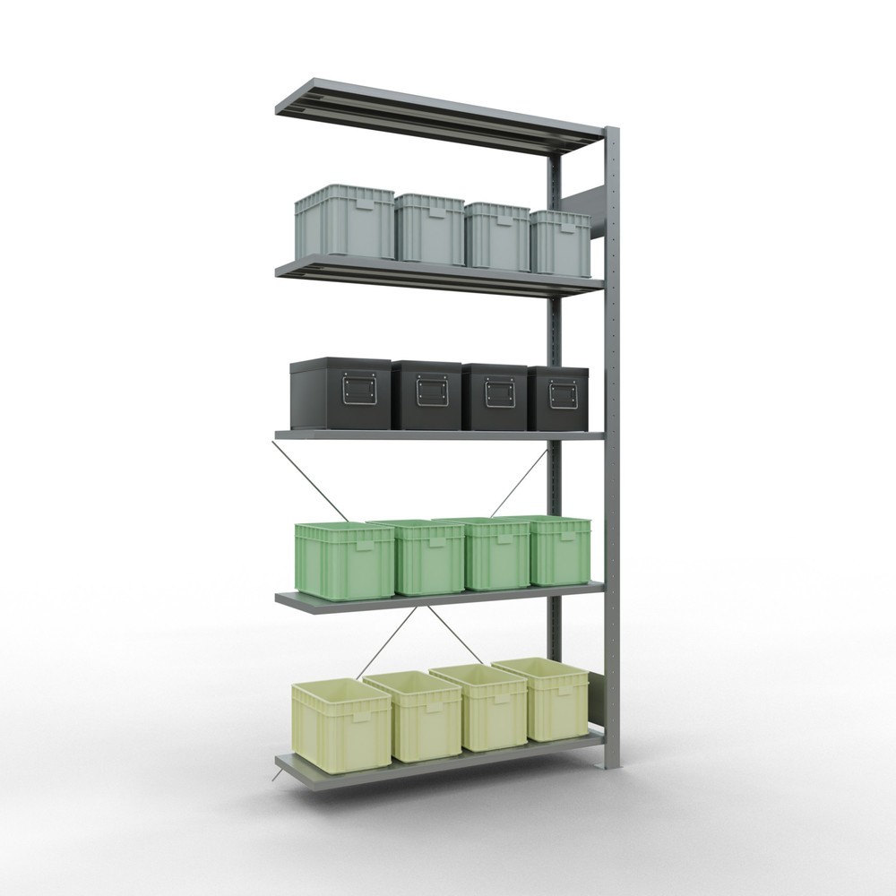 Produktabbildung Nr. 4: Rayonnage à tablettes SCHULTE, système enfichable, travée auxiliaire, CT 150 kg, galvanisé, H x l x P 2 000 x 1 000 x 300 mm