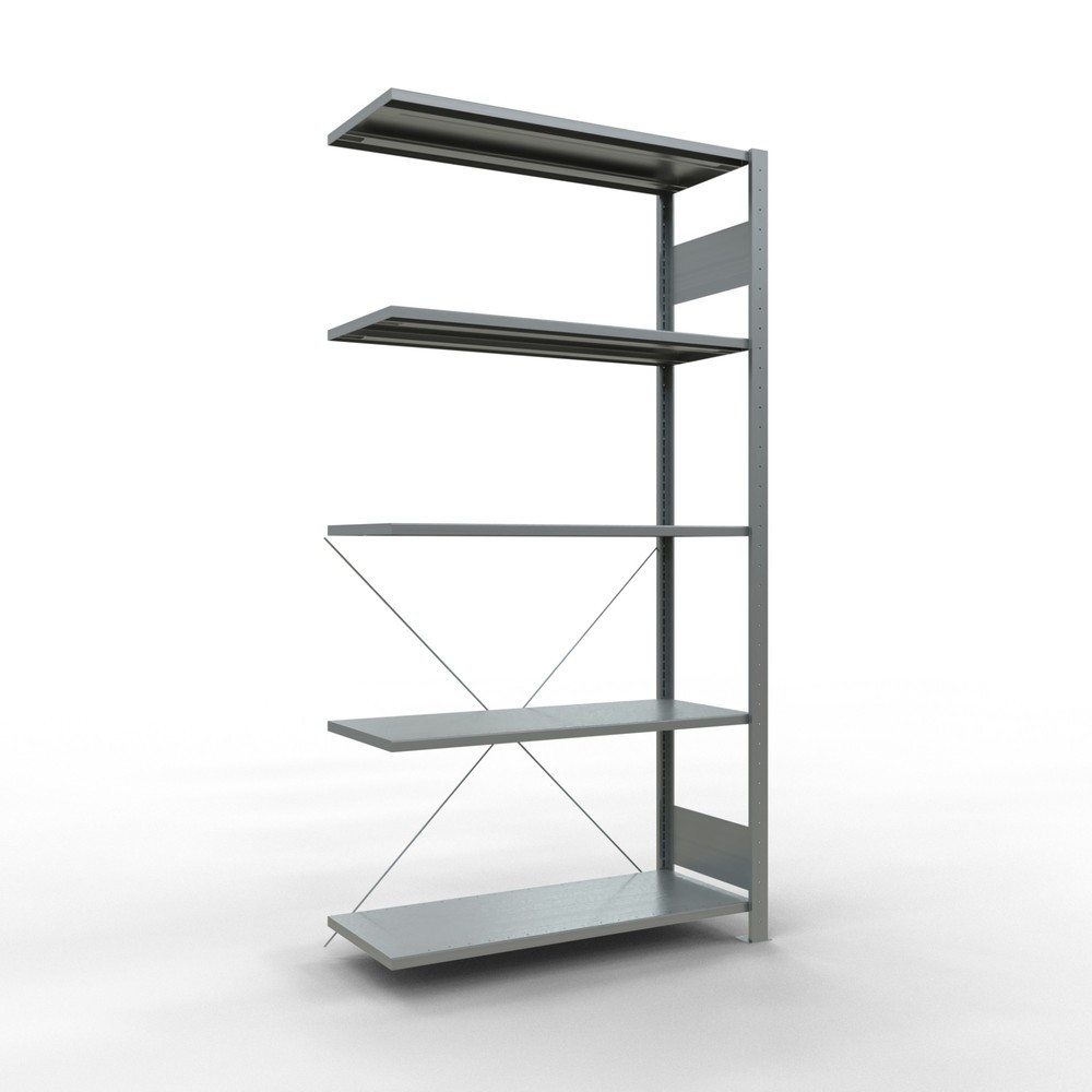 Illustration du produit: Rayonnage à tablettes SCHULTE, système enfichable, travée auxiliaire, CT 150 kg, galvanisé, H x l x P 2 000 x 1 000 x 400 mm