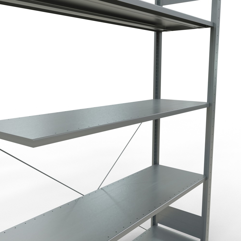Produktabbildung Nr. 5: Rayonnage à tablettes SCHULTE, système enfichable, travée auxiliaire, CT 150 kg, galvanisé, H x l x P 2 000 x 1 300 x 400 mm