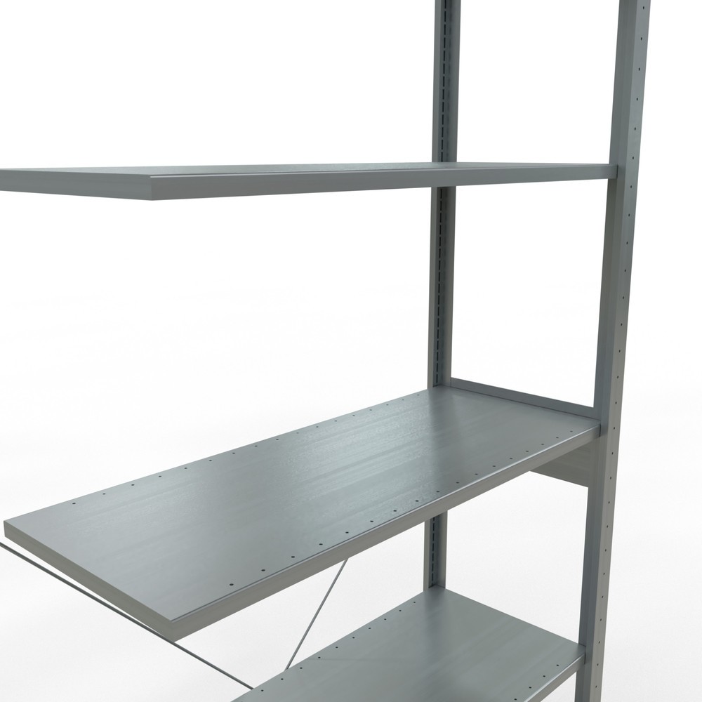 Produktabbildung Nr. 5: Rayonnage à tablettes SCHULTE, système enfichable, travée auxiliaire, CT 150 kg, galvanisé, H x l x P 2 500 x 1 000 x 400 mm