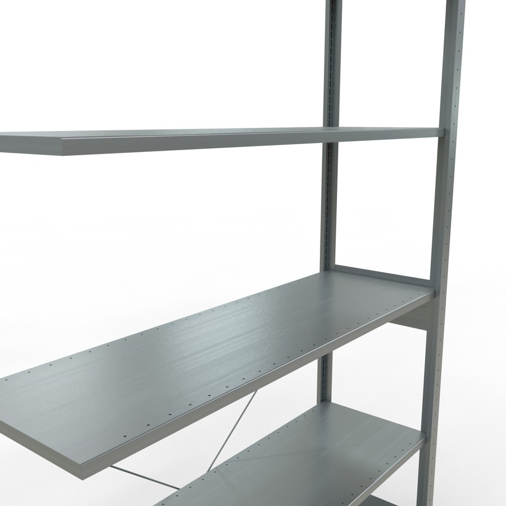Produktabbildung Nr. 5: Rayonnage à tablettes SCHULTE, système enfichable, travée auxiliaire, CT 150 kg, galvanisé, H x l x P 2 500 x 1 300 x 400 mm