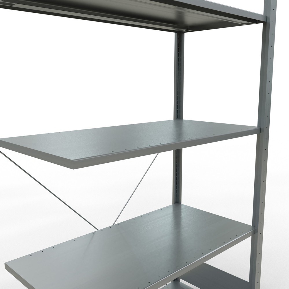 Produktabbildung Nr. 5: Rayonnage à tablettes SCHULTE, système enfichable, travée auxiliaire, CT 150 kg, galvanisé, H x l x P 2 000 x 1 000 x 500 mm