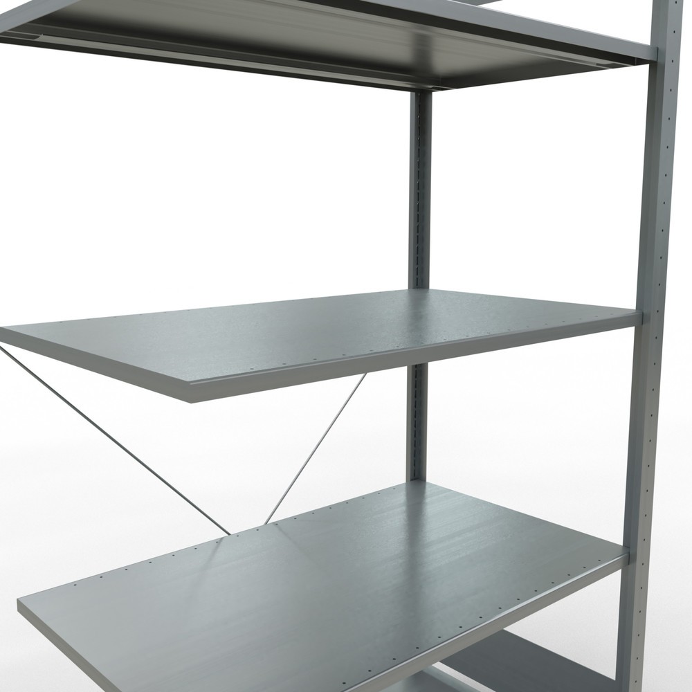 Produktabbildung Nr. 5: Rayonnage à tablettes SCHULTE, système enfichable, travée auxiliaire, CT 150 kg, galvanisé, H x l x P 2 000 x 1 000 x 600 mm