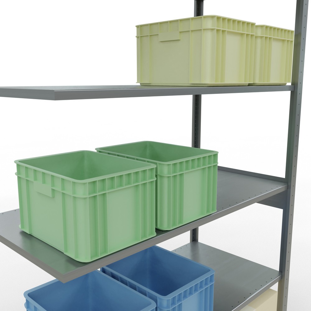 Produktabbildung Nr. 4: Rayonnage à tablettes SCHULTE, système enfichable, travée auxiliaire, CT 150 kg, galvanisé, H x l x P 2 500 x 1 300 x 600 mm